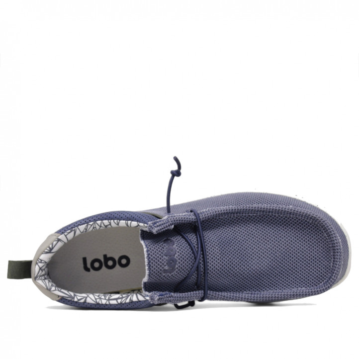 Zapatos sport Lobo yosemite azul con cordones elásticos - Querol online