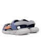 sandalias Querolets estilo deportiva con tres velcros en azul, naranja y gris - Querol online