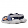 sandalias Querolets estilo deportiva con tres velcros en azul, naranja y gris