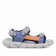 sandalias Querolets estilo deportiva con tres velcros en azul, naranja y gris - Querol online