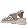 Sandalias cuña Suite009 plateadas con elástico trasero y suela de goma con efecto rafia