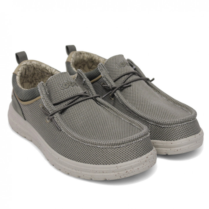 Zapatos sport Lobo yosemite taupe con cordones elásticos - Querol online