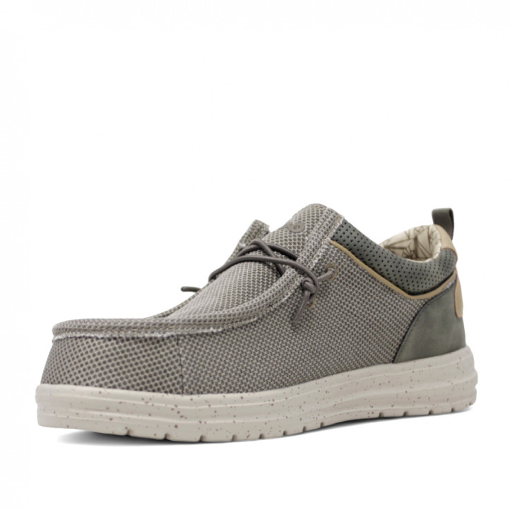 Zapatos sport Lobo yosemite taupe con cordones elásticos - Querol online