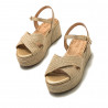Sandalias plataformas Mustang amad con trenzas de yute