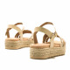 Sandàlies plataformes Mustang amelie amb jute trenat en blanc i sorra - Querol online