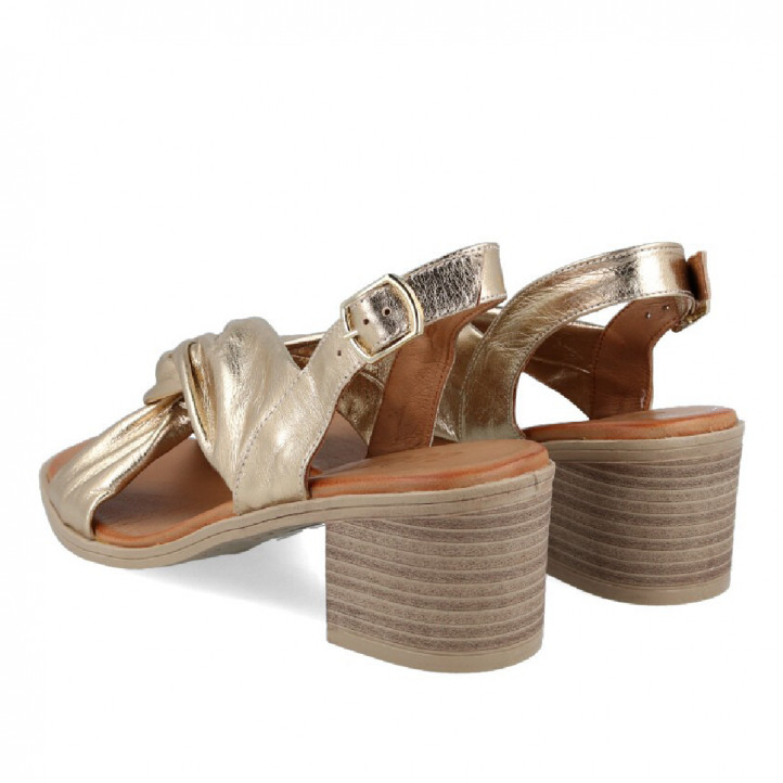 SANDALIAS DE TACON DORADAS LARIOS W&F 21-500 WALK AND FLY - Querol online