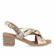 SANDALIAS DE TACON DORADAS LARIOS W&F 21-500 WALK AND FLY - Querol online