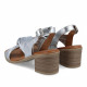 SANDALIAS DE MUJER PLATEADAS W AND F LARIOS 21-500 WALK AND FLY - Querol online