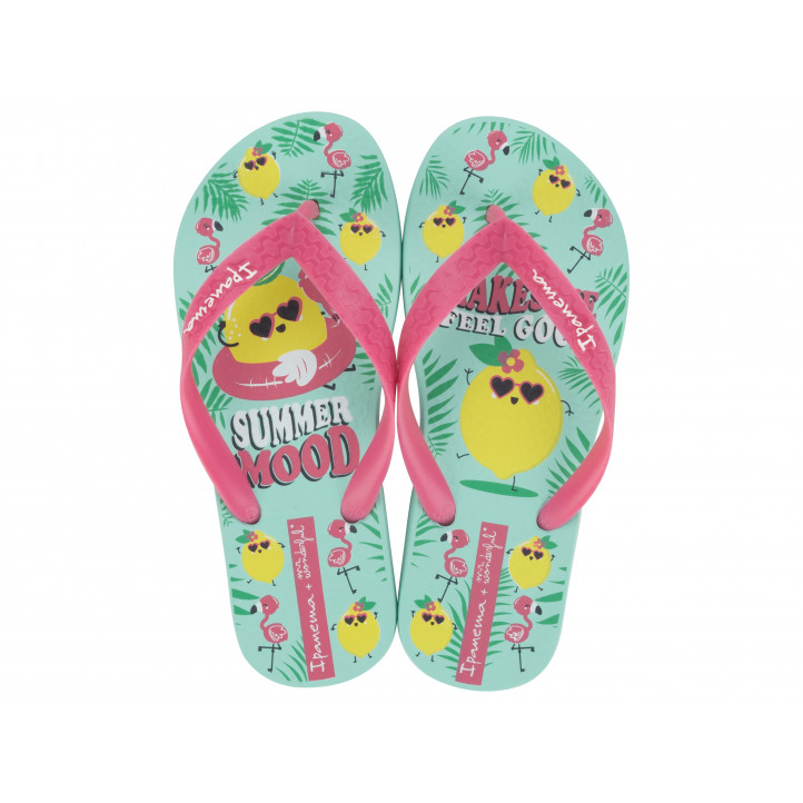 CHANCLAS DE NIñA IPANEMA + MR WONDERFUL IV KIDS GREEN/BLUE - Querol online