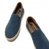 Alpargatas Mustang bequia azul con trasera en color cuero