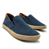 Alpargatas Mustang bequia azul con trasera en color cuero