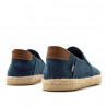 Alpargatas Mustang bequia azul con trasera en color cuero