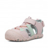 sandalias QUETS! infantiles en tonos rosados y verdes