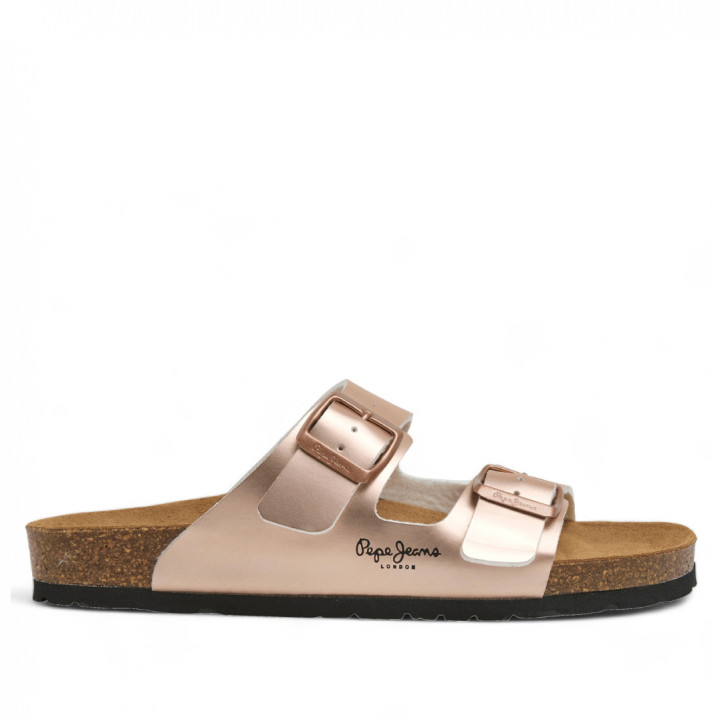 Sandàlies planes Pepe Jeans maple sugar orange amb doble sivella estil bio - Querol online