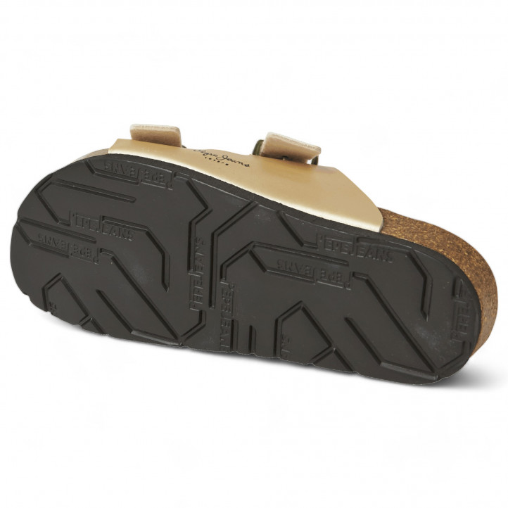 Sandalias planas Pepe Jeans golden con doble hebilla estilo bio - Querol online