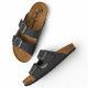 Sandalias Pepe Jeans double kansas en negro con doble hebilla y estilo bio - Querol online