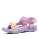 sandalias Nicoboco rosas con detalles lilas y naranjas y triple velcro - Querol online