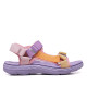 sandalias Nicoboco rosas con detalles lilas y naranjas y triple velcro - Querol online