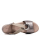 Sandalias cuña Suite009 en plata con argolla plateada y tiras elásticas - Querol online