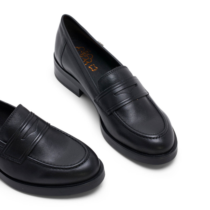 MOCASINES DE PIEL NEGROS EVA PORRONET - Querol online