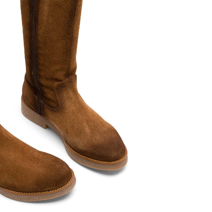 BOTAS ALTAS DE PIEL CUERO CON CREMALLERA DUNA PORRONET - Querol online