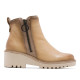 BOTINES DE PIEL CON CUÑA Y CREMALLERA CAMEL LEONA PORRONET - Querol online