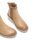 BOTINES DE PIEL CON CUÑA Y CREMALLERA CAMEL LEONA PORRONET - Querol online