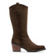 BOTAS COWBOY DE PIEL MOKA CON CREMALLERA HILDA PORRONET - Querol online