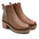 BOTINES DE PIEL CON CREMALLERA TAUPE MILA PORRONET - Querol online