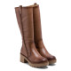 BOTAS DE PIEL CON CREMALLERA TAUPE MAYRA PORRONET - Querol online