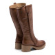 BOTAS DE PIEL CON CREMALLERA TAUPE MAYRA PORRONET - Querol online