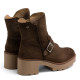 BOTINES DE PIEL CON CREMALLERA MOKA MAR PORRONET - Querol online