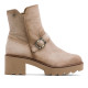 BOTINES DE PIEL CON CREMALLERA ARENA MAR PORRONET - Querol online