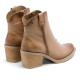 BOTINES COWBOY DE PIEL CAMEL CON CREMALLERA HADRIA PORRONET - Querol online