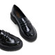 MOCASINES DE PIEL CHAROL NEGROS FAYE PORRONET - Querol online