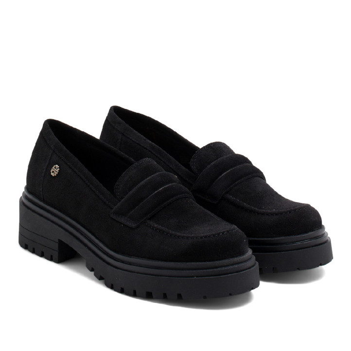 MOCASINES DE PIEL NEGROS FEBE PORRONET - Querol online