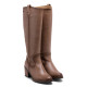 BOTAS DE PIEL TAUPE CON CREMALLERA JEMMA PORRONET - Querol online