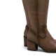 BOTAS DE PIEL TAUPE CON CREMALLERA JEMMA PORRONET - Querol online