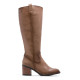 BOTAS DE PIEL TAUPE CON CREMALLERA JEMMA PORRONET - Querol online