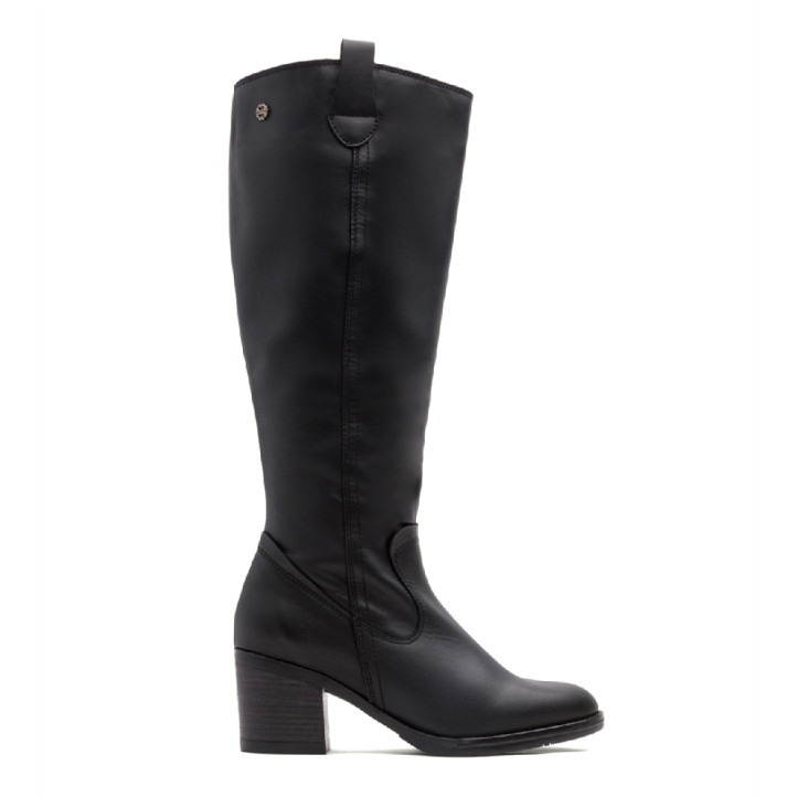 BOTAS DE PIEL NEGRA CON CREMALLERA JEMMA PORRONET - Querol online