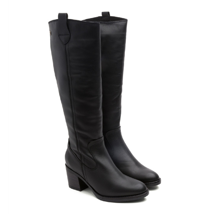 BOTAS DE PIEL NEGRA CON CREMALLERA JEMMA PORRONET - Querol online