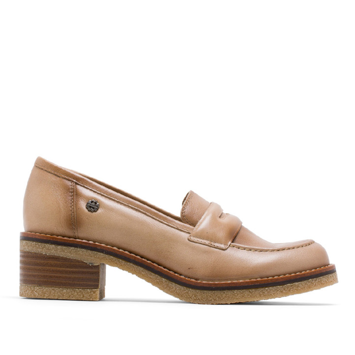 MOCASINES DE PIEL CAMEL GARAZI PORRONET - Querol online