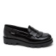 Zapatos colegiales Pablosky campus negro de piel brillante estilo mocasín - Querol online