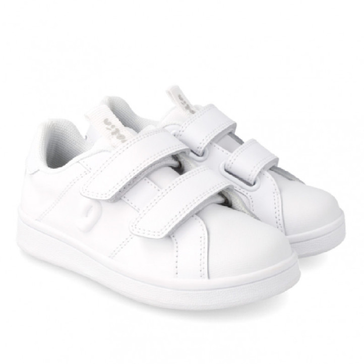 Sabatilles esport Garvalin 231750 blancas amb doble velcro - Querol online