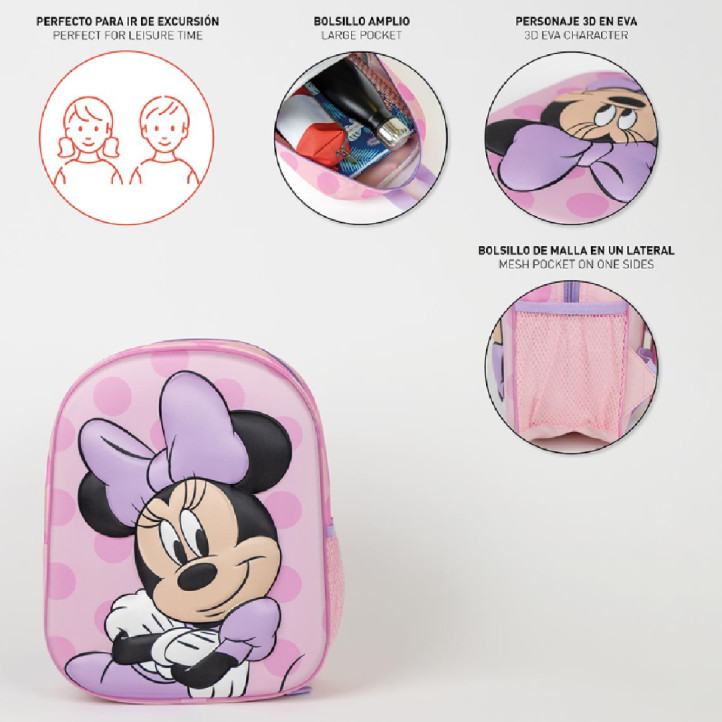 Mochilas Cerda 3D Minnie con rejilla lateral - Querol online