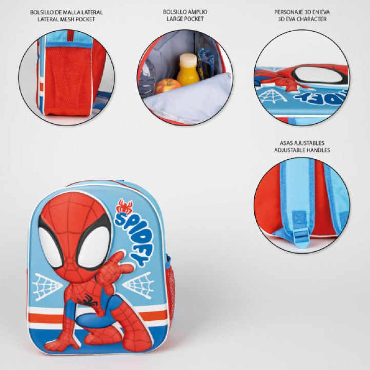 Motxilla Cerda 3D Spidey amb reixeta lateral - Querol online