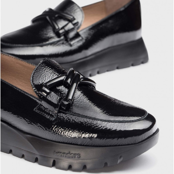 MOCASINES ROSE NEGROS NEGRO WONDERS - Querol online