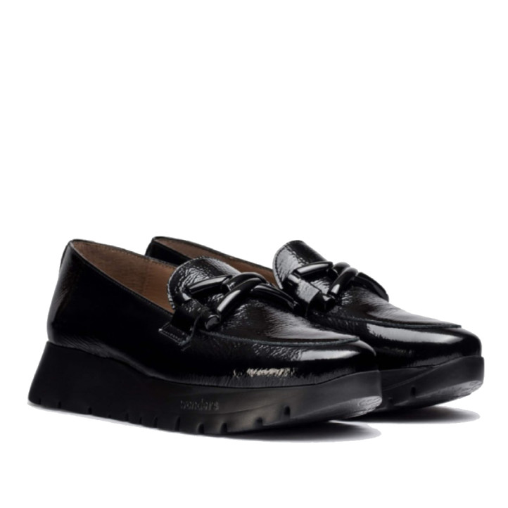 MOCASINES ROSE NEGROS NEGRO WONDERS - Querol online