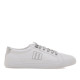 Zapatillas urban Mustang aria blancas con panel trasero plateado - Querol online