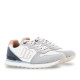 Zapatillas urban Mustang joggo classic blancas con paneles en rosa pastel y azul - Querol online